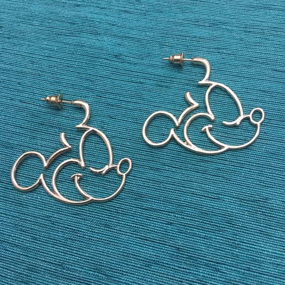 (P3) Gold Mickey Earrings - Picture 2 of 4